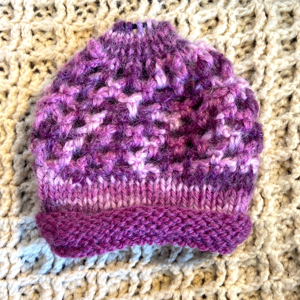 Little Girl Messy Bun Hat